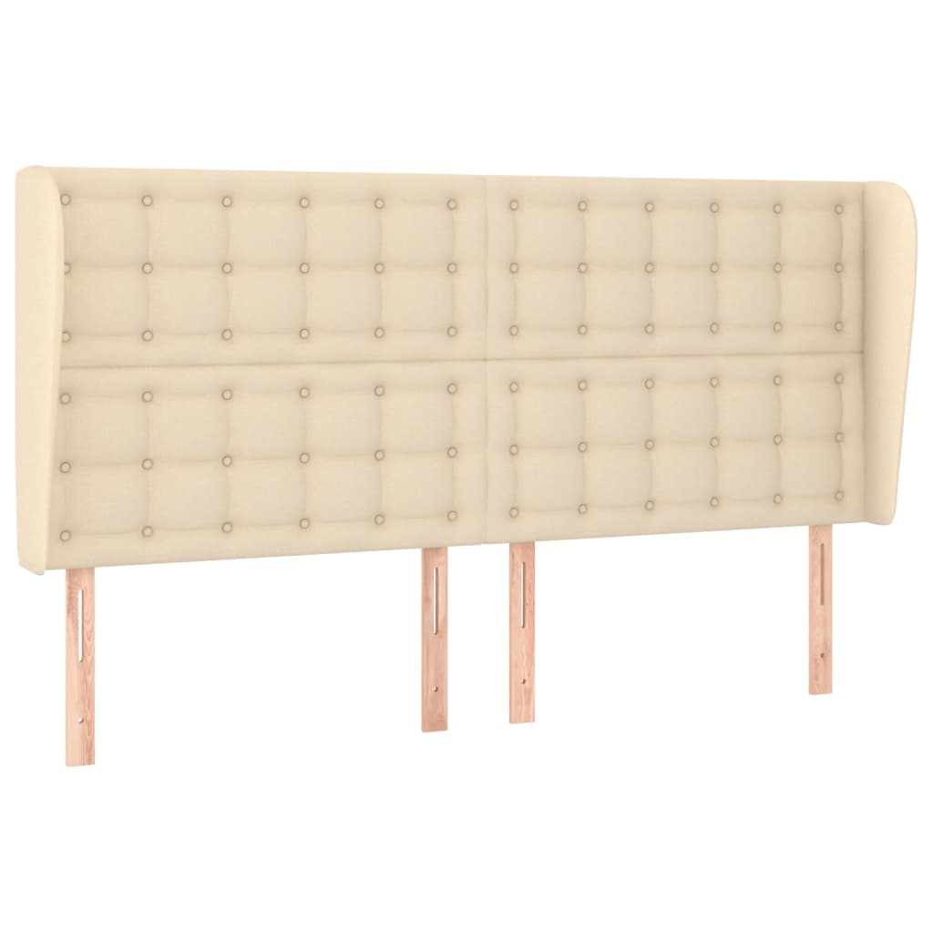 Uzglavlje s ušima krem 163x23x118/128 cm od tkanine