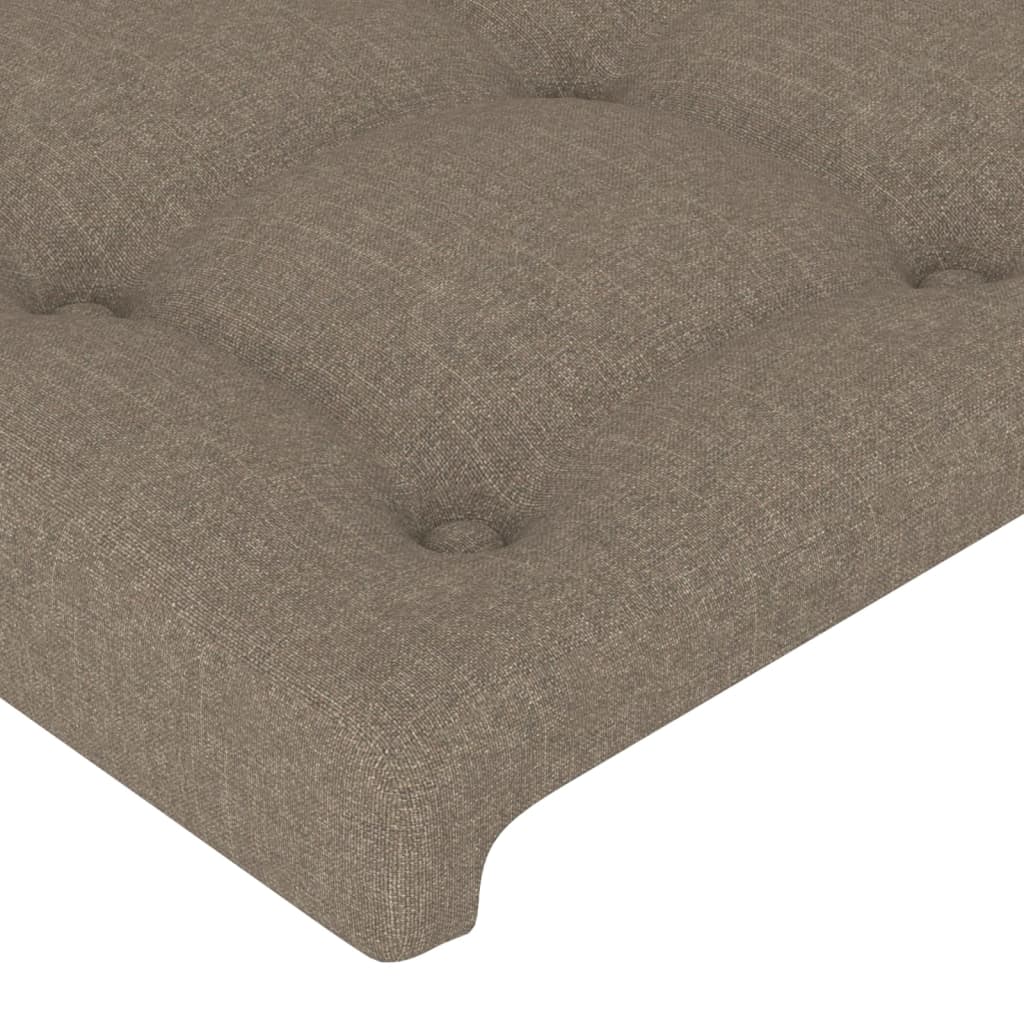 Uzglavlje s ušima smeđesivo 203x23x118/128 cm od tkanine
