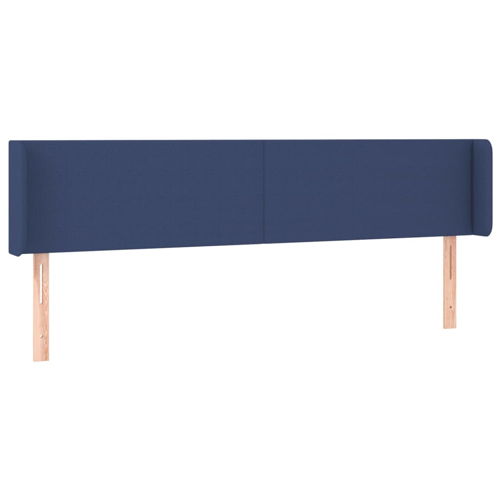 Uzglavlje s ušima plavo 203x16x78/88 cm od tkanine