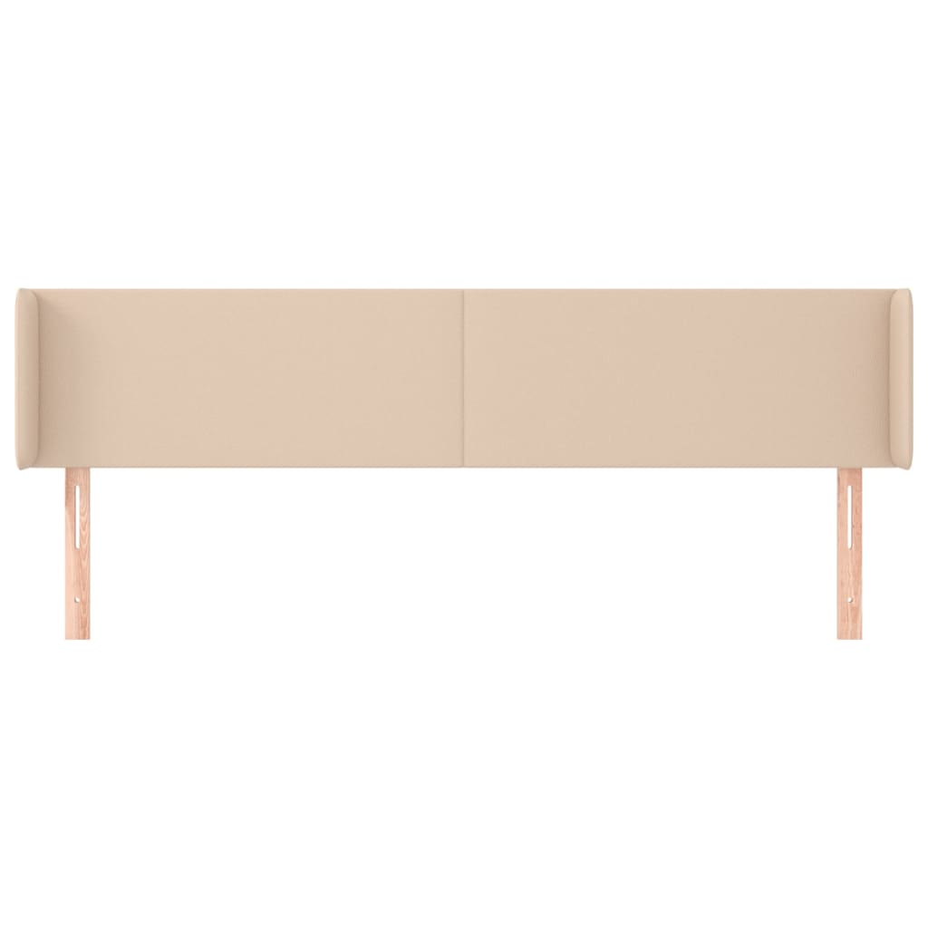 Uzglavlje s ušima boja cappuccina 203x16x78/88 cm umjetna koža
