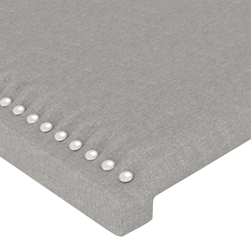 Uzglavlje s ušima svjetlosivo 183x16x78/88 cm od tkanine