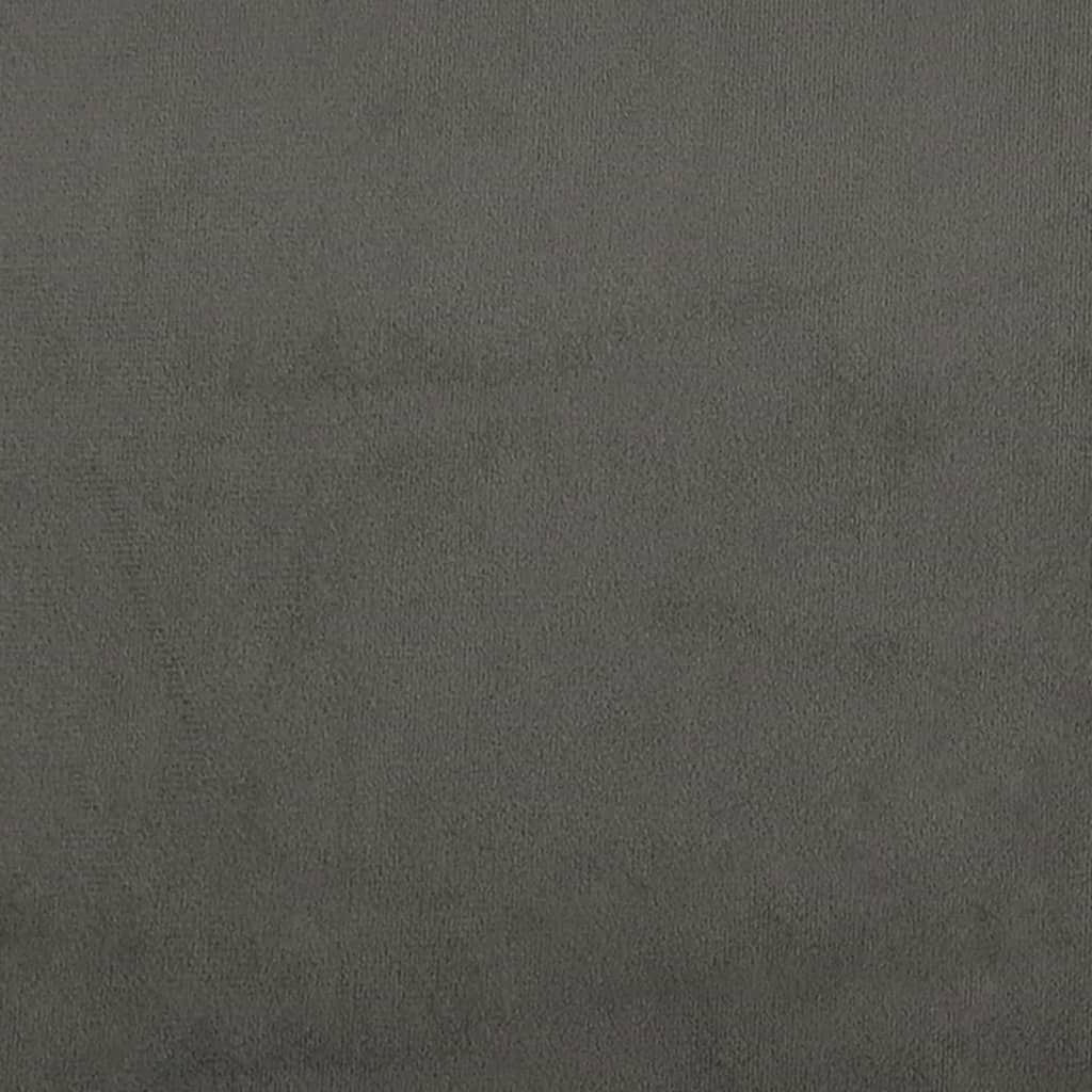Uzglavlje s ušima tamnosivo 163x16x78/88 cm baršunasto