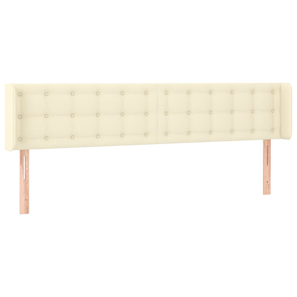 Uzglavlje s ušima krem 163x16x78/88 cm od od umjetne kože