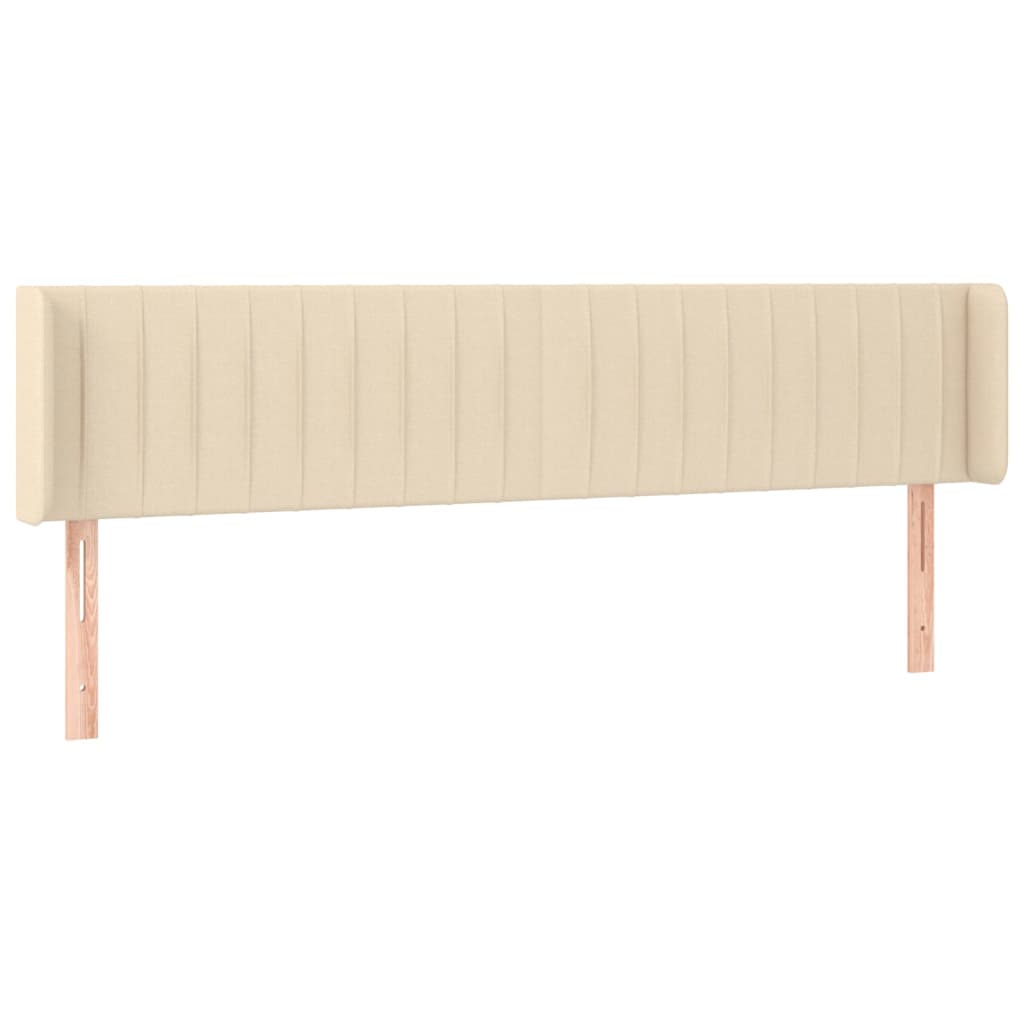 Uzglavlje s ušima krem 163x16x78/88 cm od tkanine