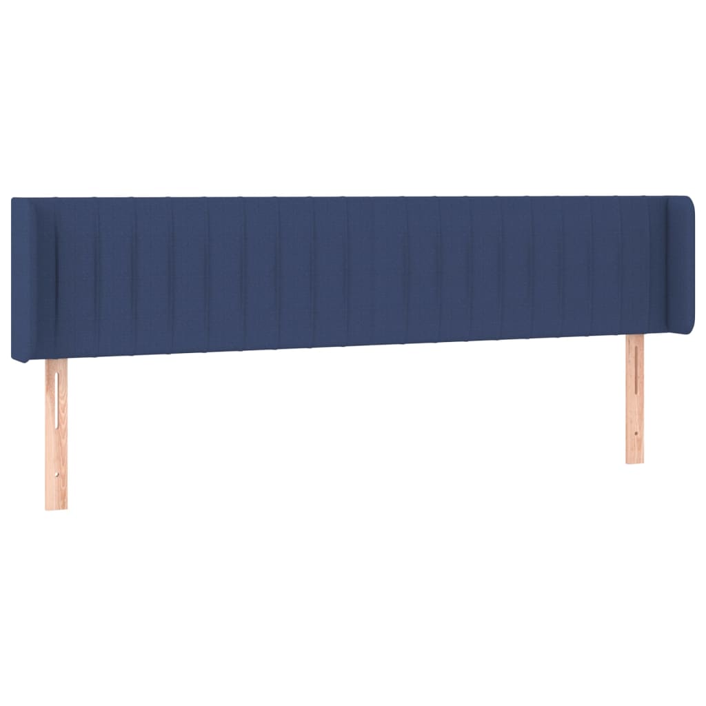 Uzglavlje s ušima plavo 183x16x78/88 cm od tkanine