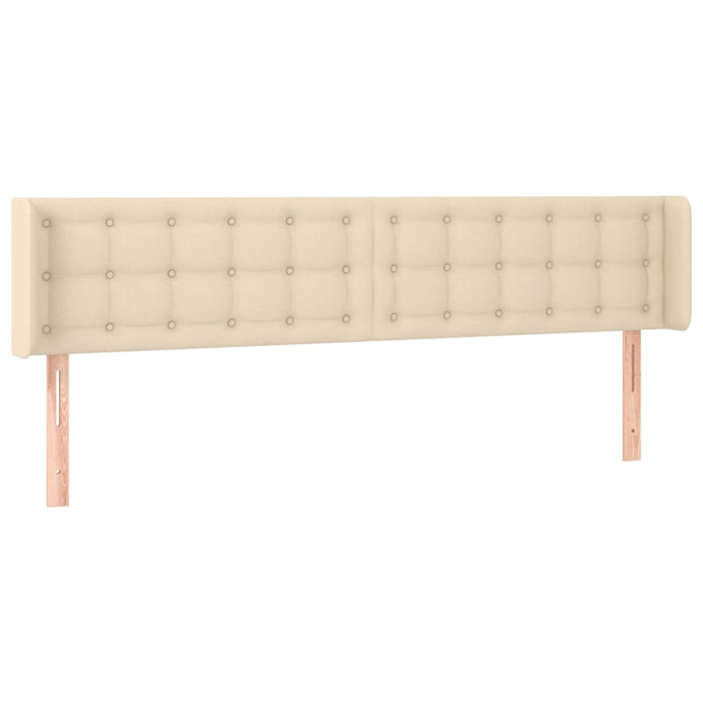 Uzglavlje s ušima krem 203x16x78/88 cm od tkanine