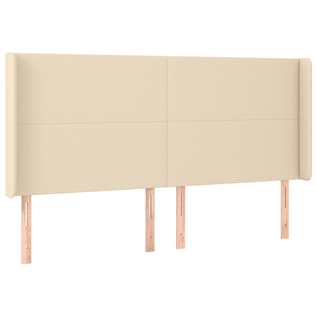Uzglavlje s ušima krem 183x16x118/128 cm od tkanine