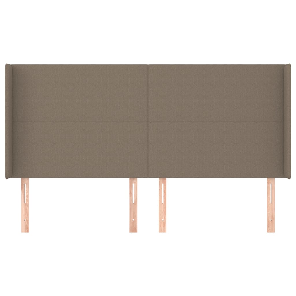 Uzglavlje s ušima smeđesivo 203x16x118/128 cm od tkanine