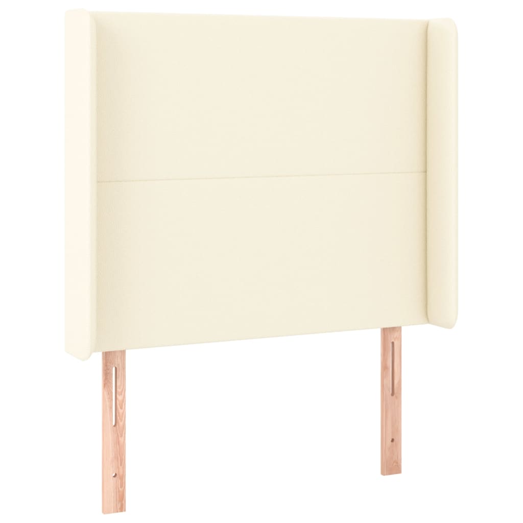 Uzglavlje s ušima krem 103x16x118/128 cm od umjetne kože