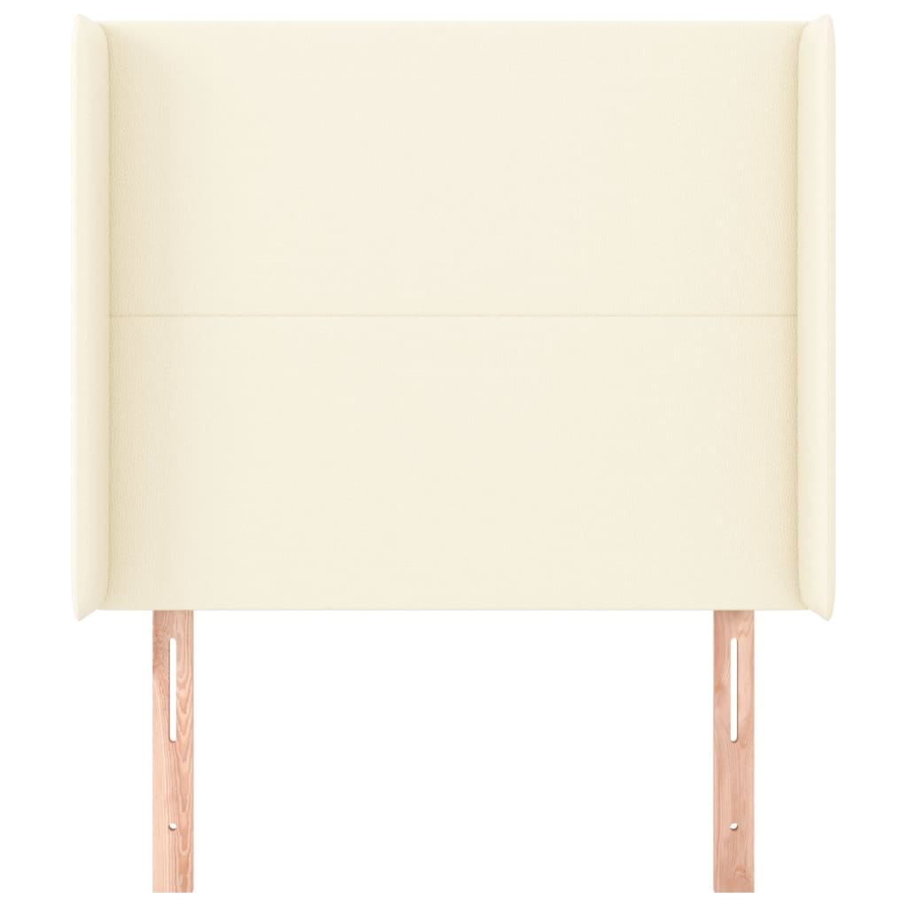 Uzglavlje s ušima krem 103x16x118/128 cm od umjetne kože