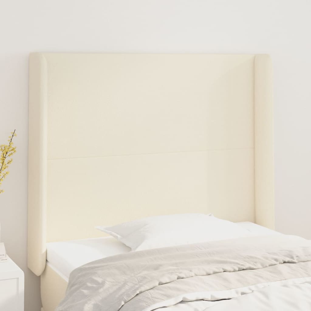 Uzglavlje s ušima krem 103x16x118/128 cm od umjetne kože