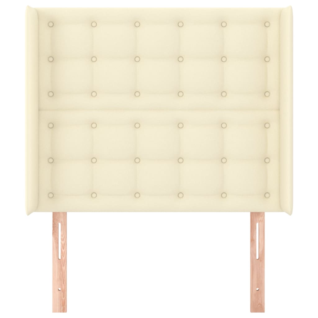 Uzglavlje s ušima krem 103x16x118/128 cm od umjetne kože