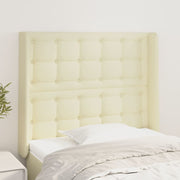 Uzglavlje s ušima krem 103x16x118/128 cm od umjetne kože