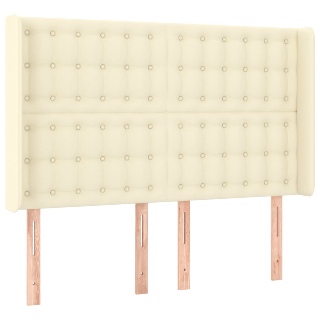 Uzglavlje s ušima krem 147x16x118/128 cm od umjetne kože
