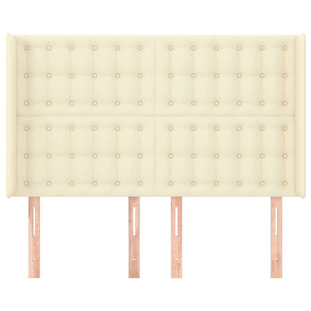 Uzglavlje s ušima krem 147x16x118/128 cm od umjetne kože