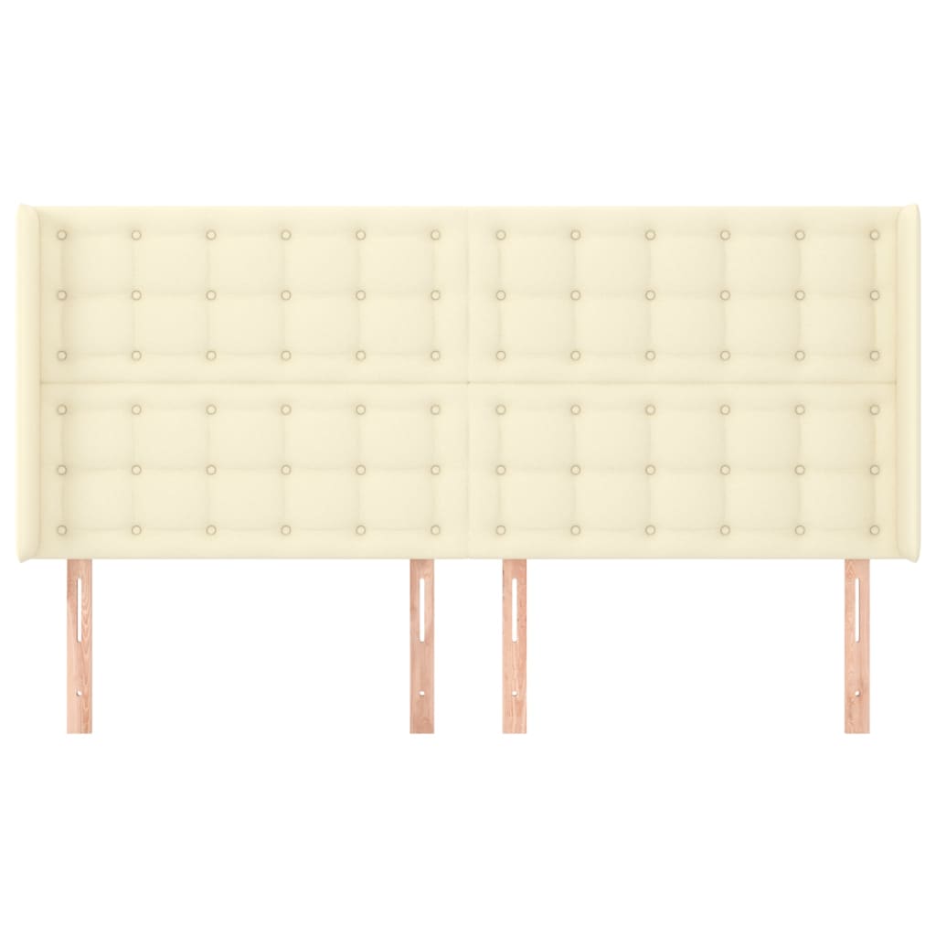 Uzglavlje s ušima krem 163x16x118/128 cm od umjetne kože