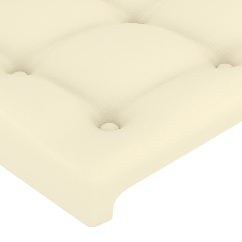 Uzglavlje s ušima krem 203x16x118/128 cm od umjetne kože