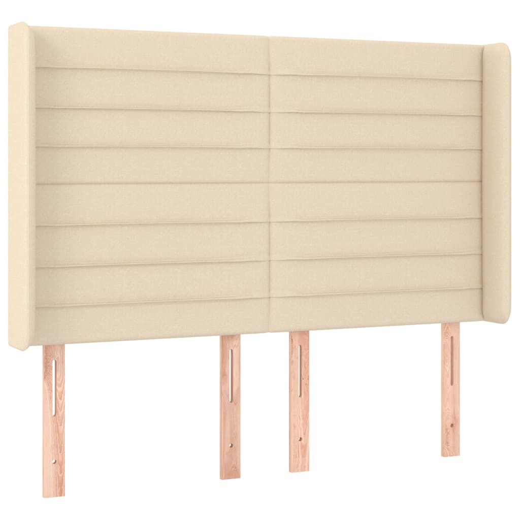 Uzglavlje s ušima krem 147x16x118/128 cm od tkanine