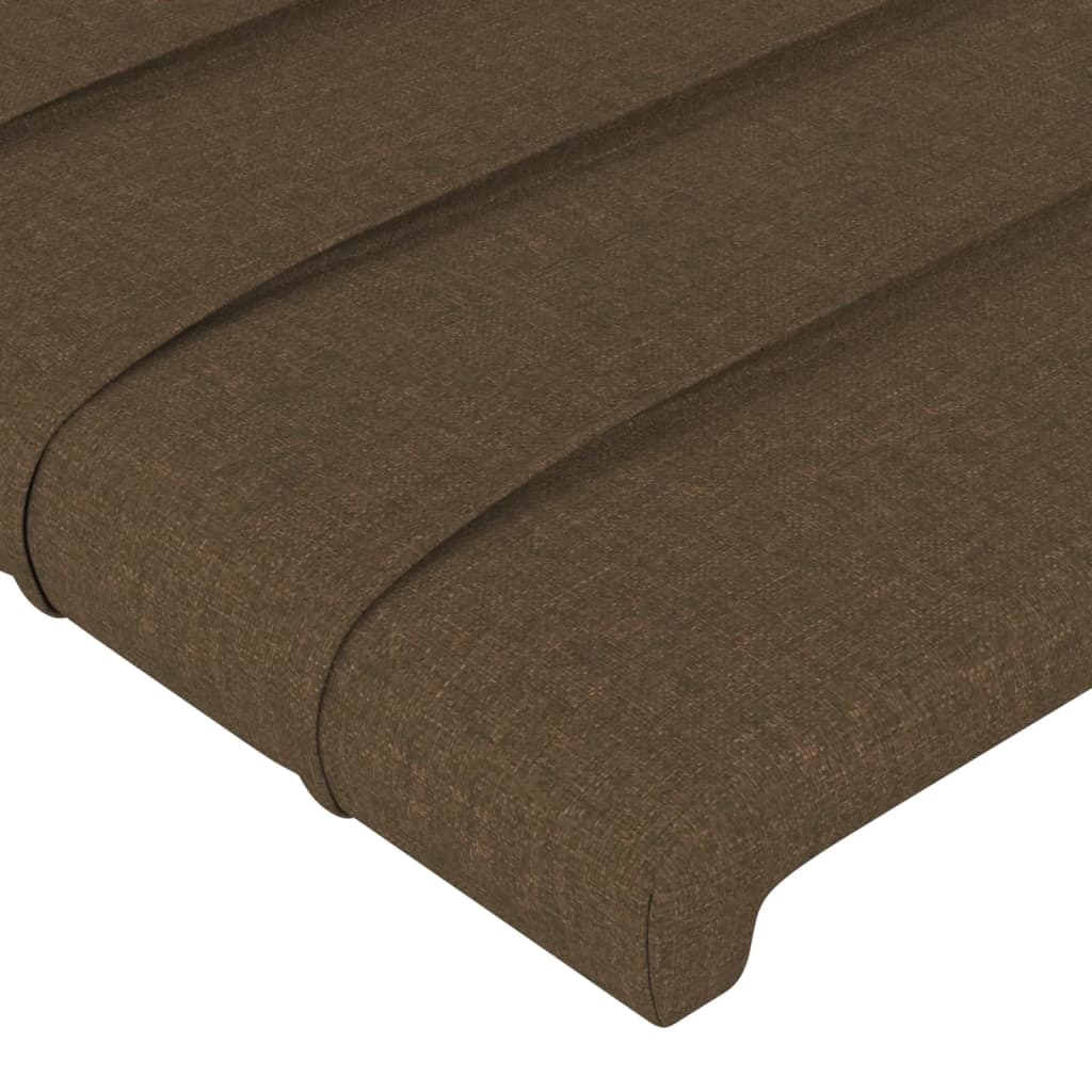 Uzglavlje s ušima tamnosmeđe 163x16x118/128 cm od tkanine