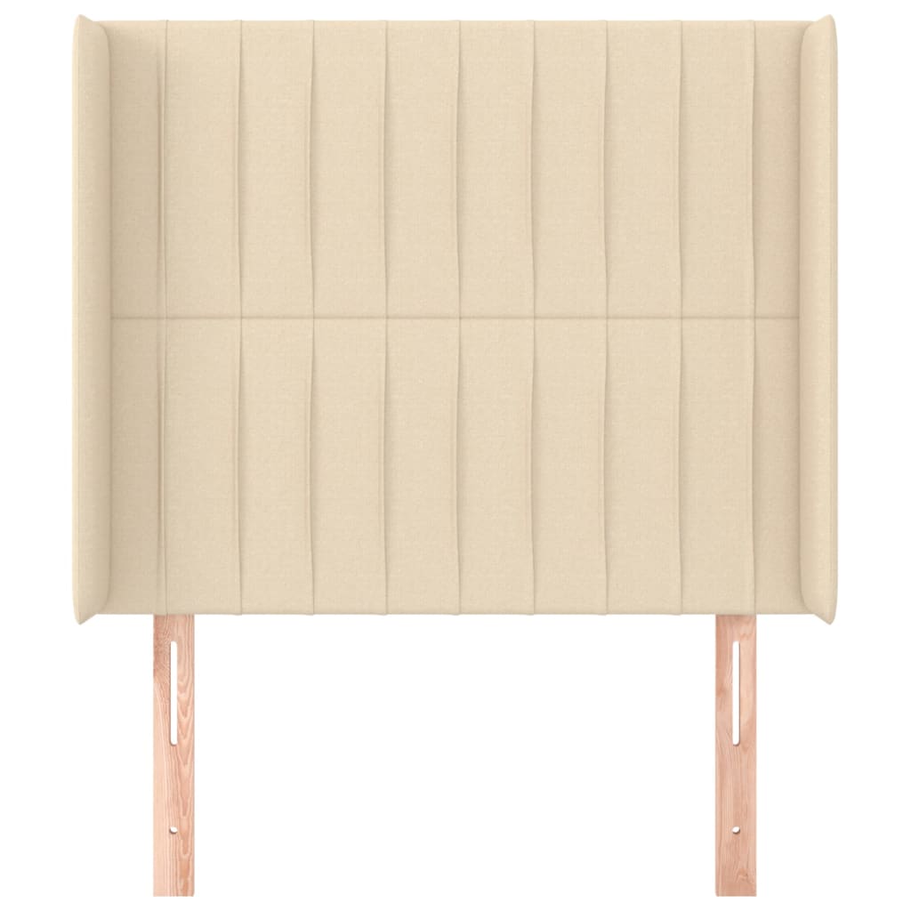 Uzglavlje s ušima krem 83x16x118/128 cm od tkanine