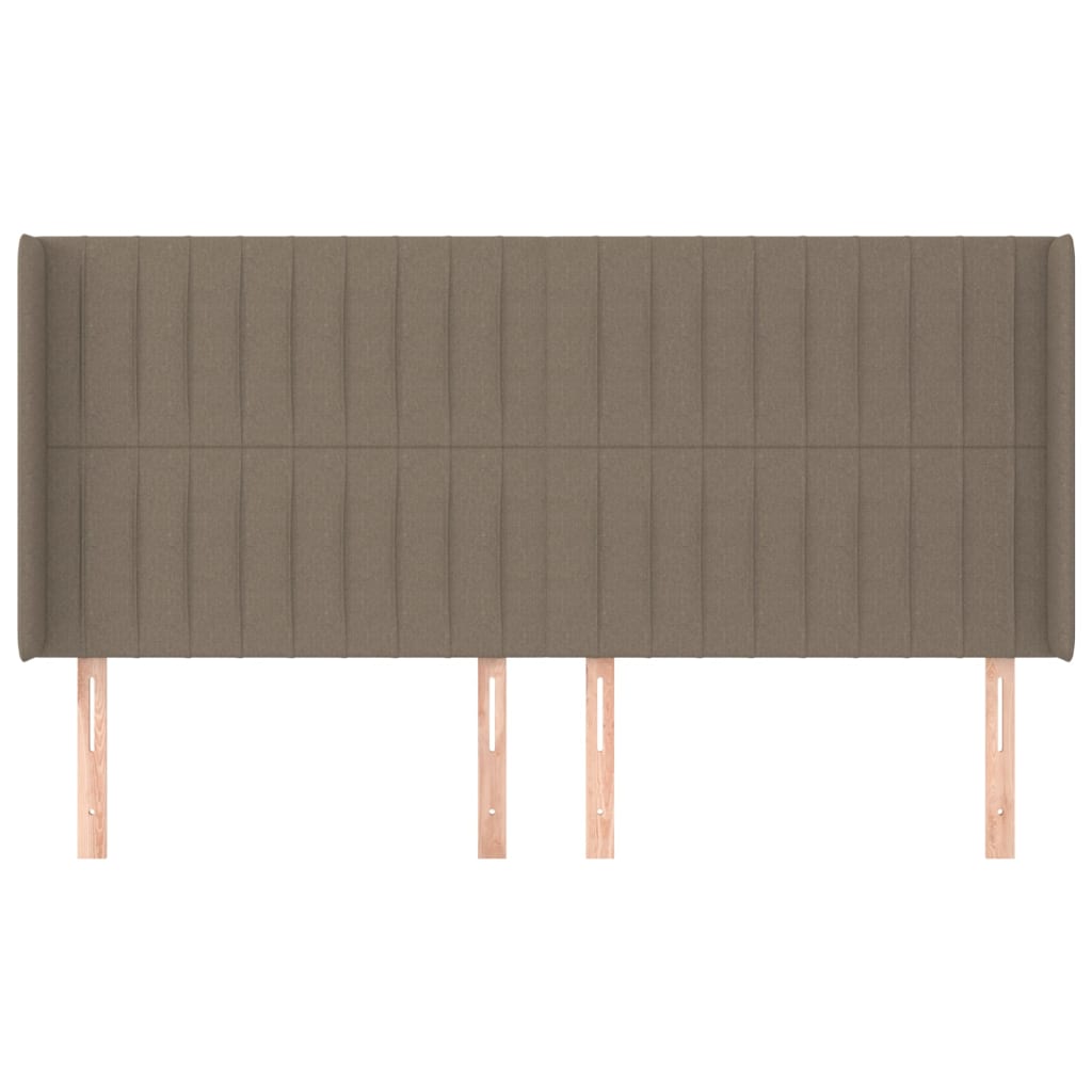Uzglavlje s ušima smeđesivo 203x16x118/128 cm od tkanine
