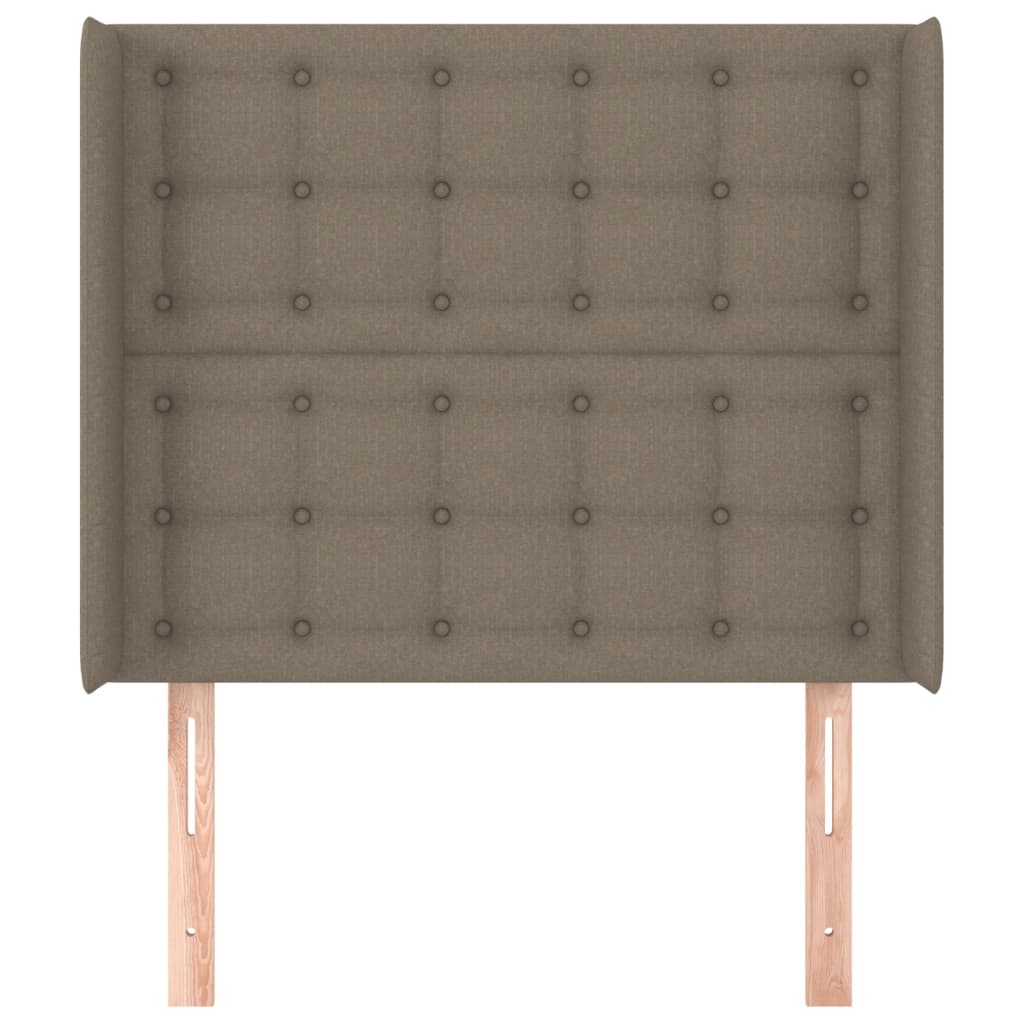 Uzglavlje s ušima smeđesivo 103x16x118/128 cm od tkanine