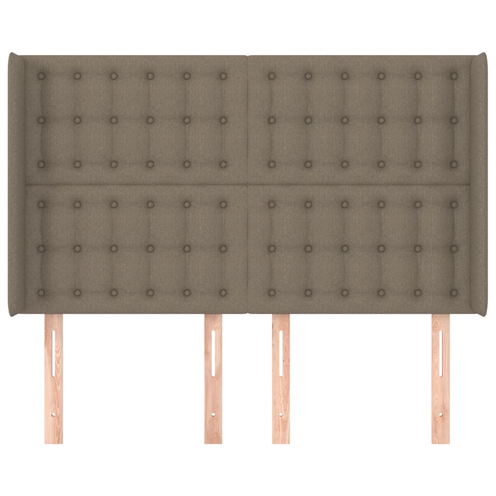Uzglavlje s ušima smeđesivo 147x16x118/128 cm od tkanine