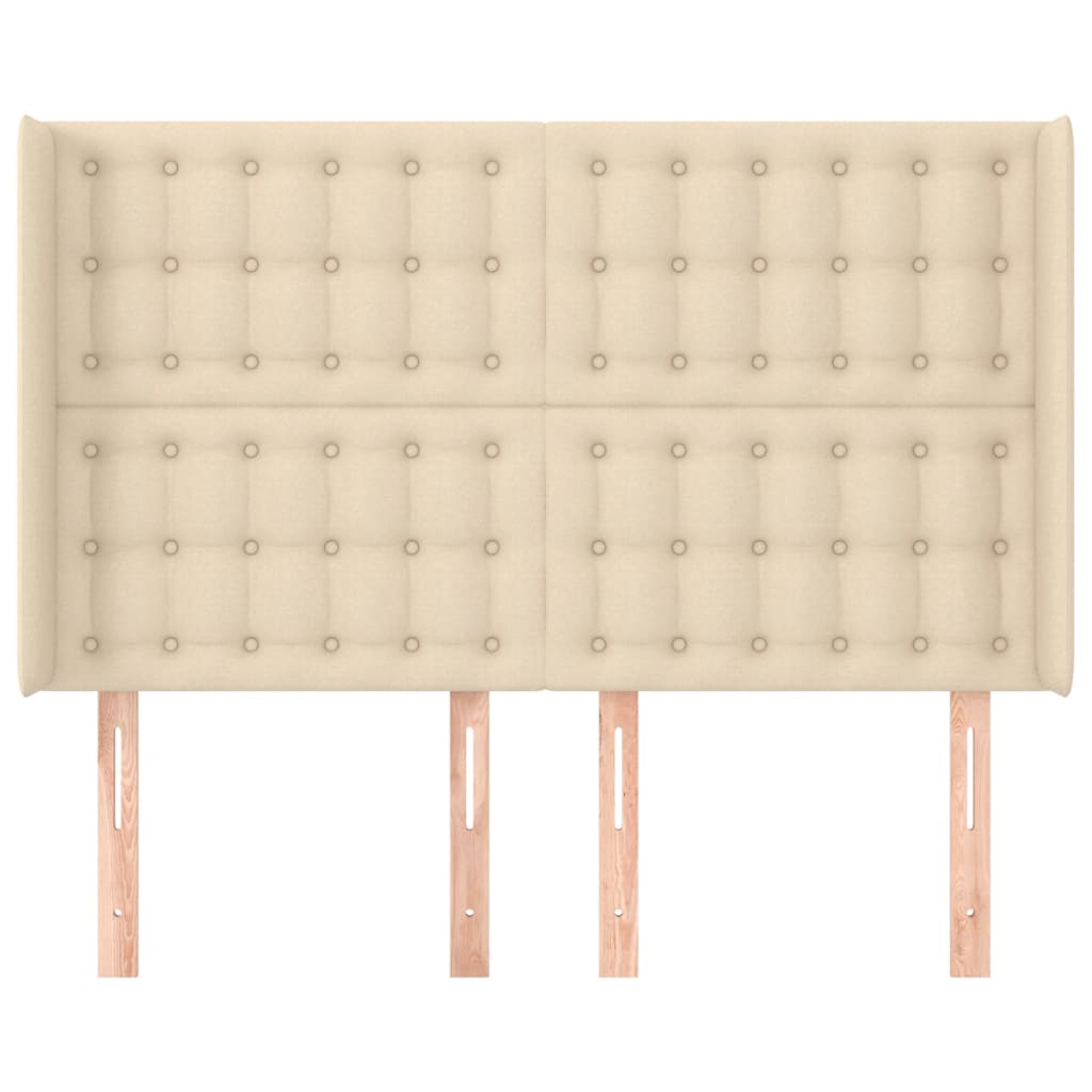 Uzglavlje s ušima krem 147x16x118/128 cm od tkanine