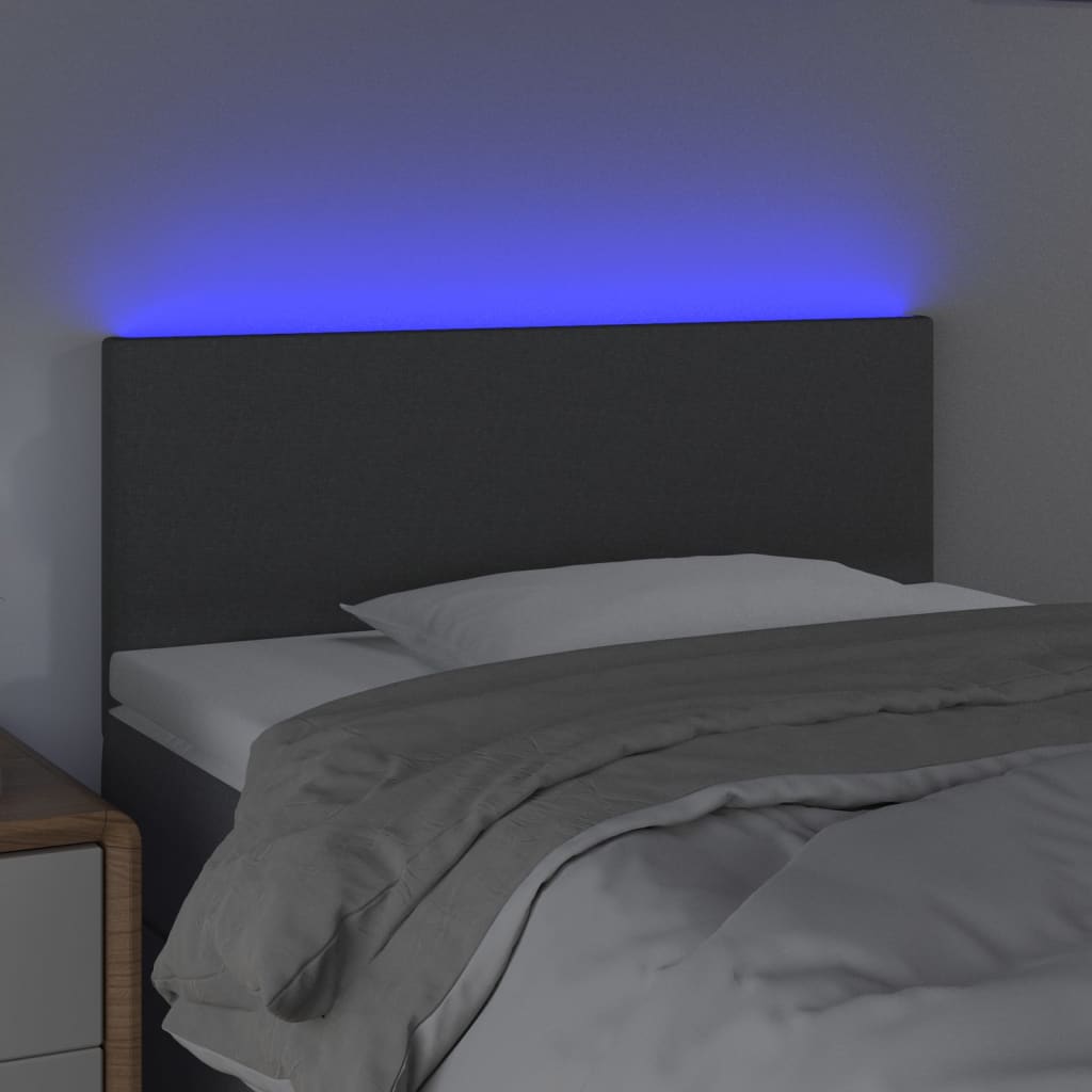 LED uzglavlje tamnosivo 80 x 5 x 78/88 cm od tkanine