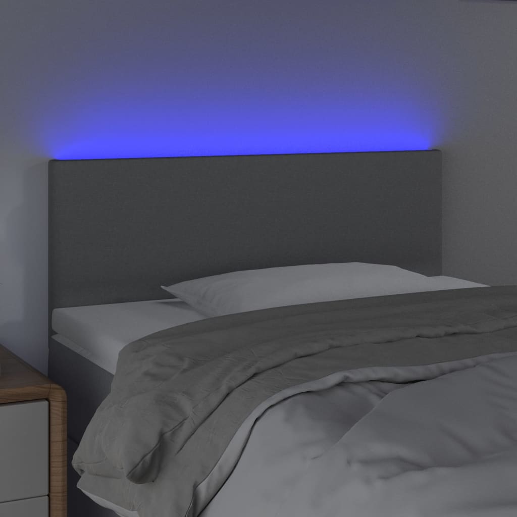 LED uzglavlje svjetlosivo 90x5x78/88 cm od tkanine