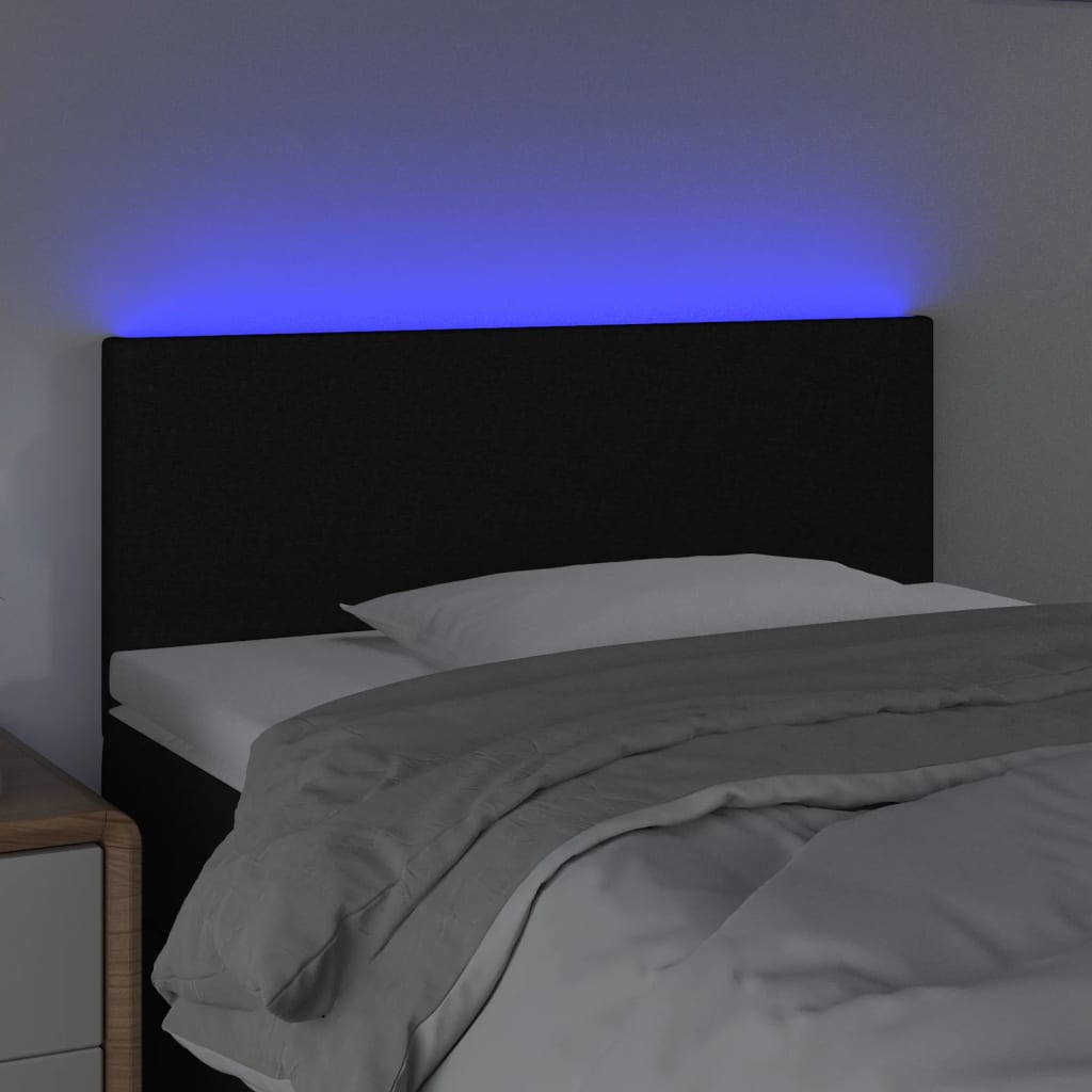 LED uzglavlje crno 90x5x78/88 cm od tkanine
