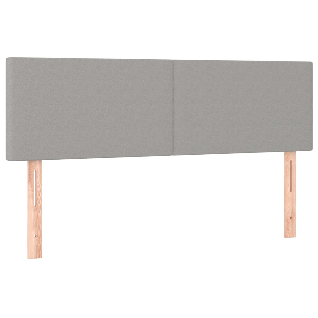 LED uzglavlje svjetlosivo 144 x 5 x 78/88 cm od tkanine