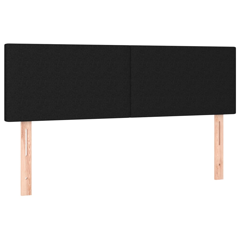 LED uzglavlje crno 144x5x78/88 cm od tkanine