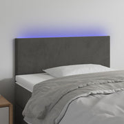LED uzglavlje tamnosivo 90x5x78/88 cm baršunasto