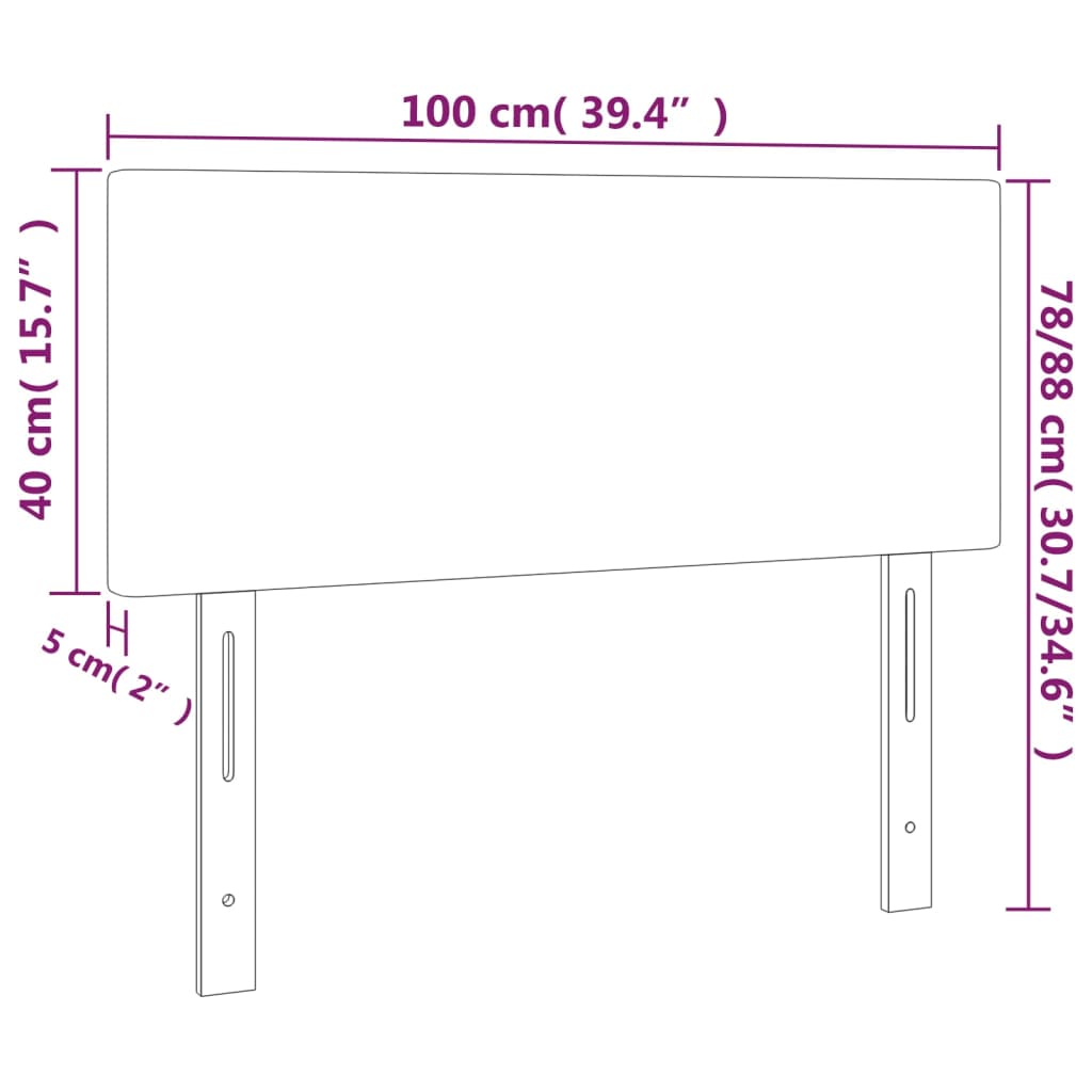 LED uzglavlje svjetlosivo 100x5x78/88 cm baršunasto
