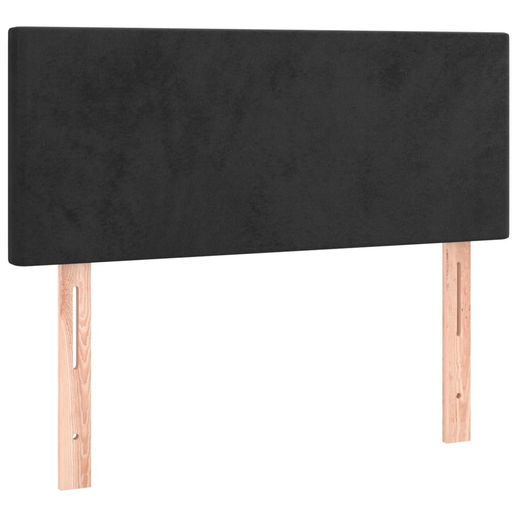 LED uzglavlje crno 100x5x78/88 cm baršunasto