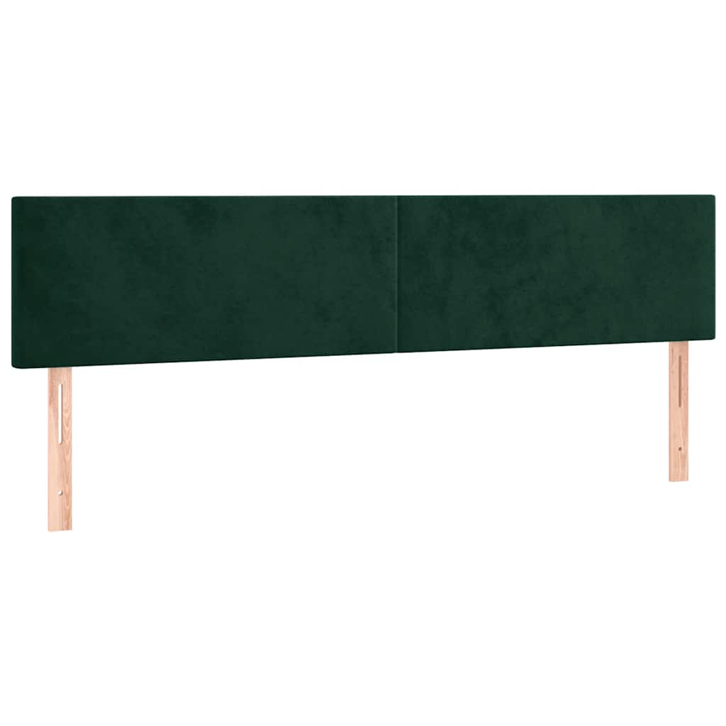 LED uzglavlje tamnozeleno 160x5x78/88 cm baršunasto
