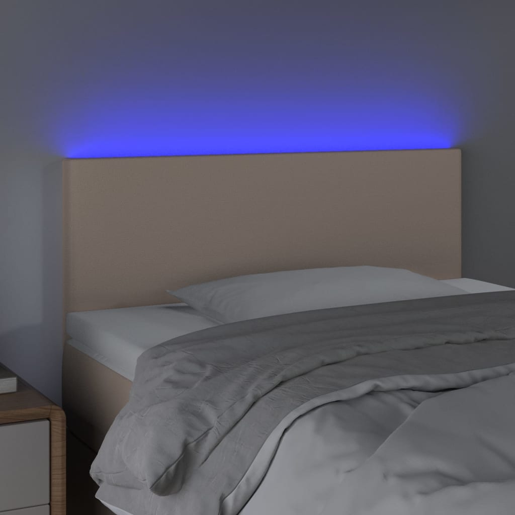 LED uzglavlje boja cappuccina 80 x 5 x 78/88 cm od umjetne kože