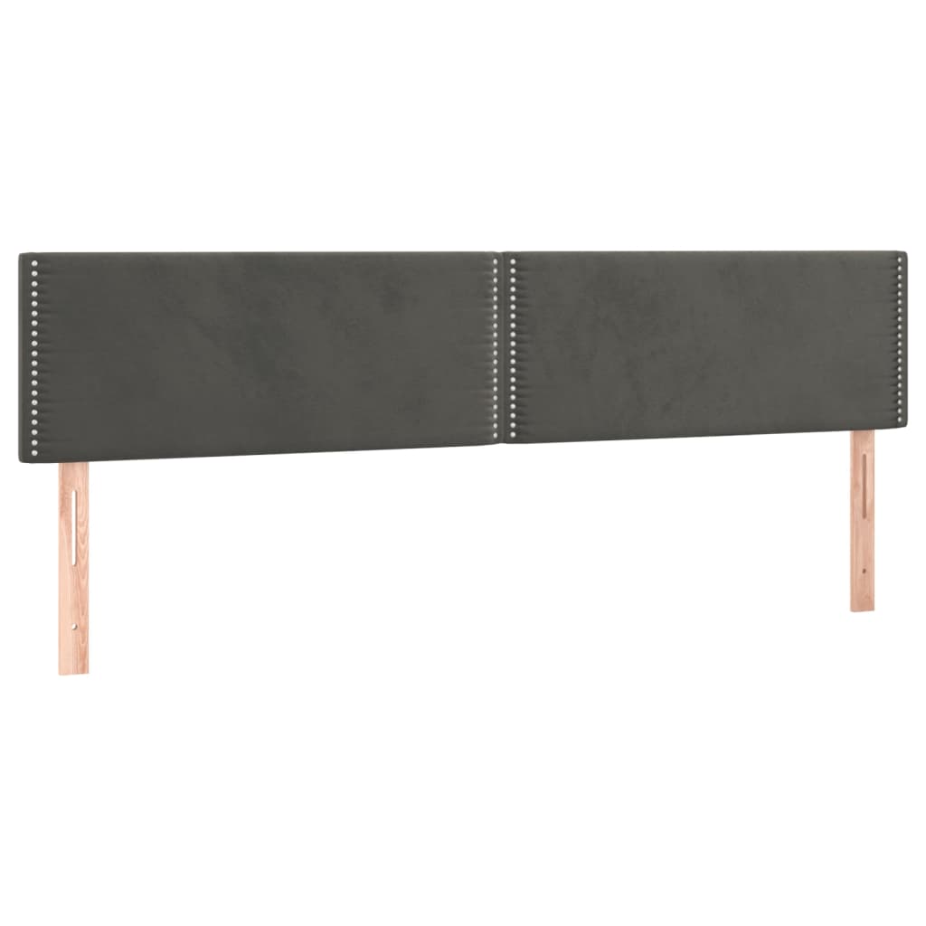 LED uzglavlje tamnosivo 200x5x78/88 cm baršunasto