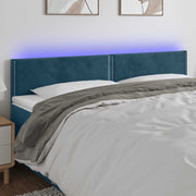 LED uzglavlje tamnoplavo 200x5x78/88 cm baršunasto