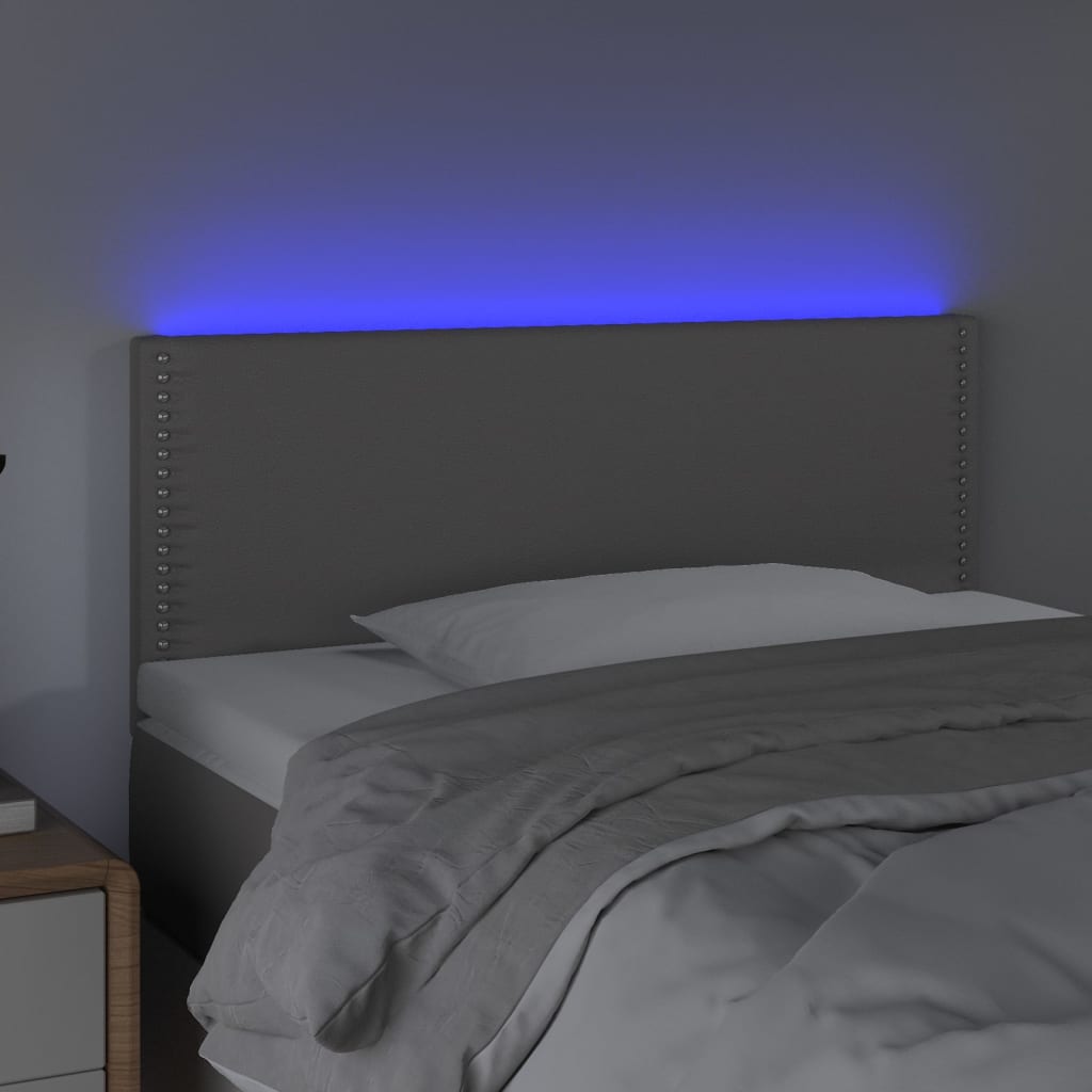 LED uzglavlje sivo 80 x 5 x 78/88 cm od umjetne kože