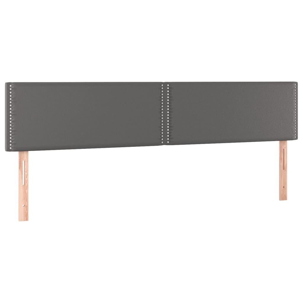 LED uzglavlje sivo 200 x 5 x 78/88 cm od umjetne kože