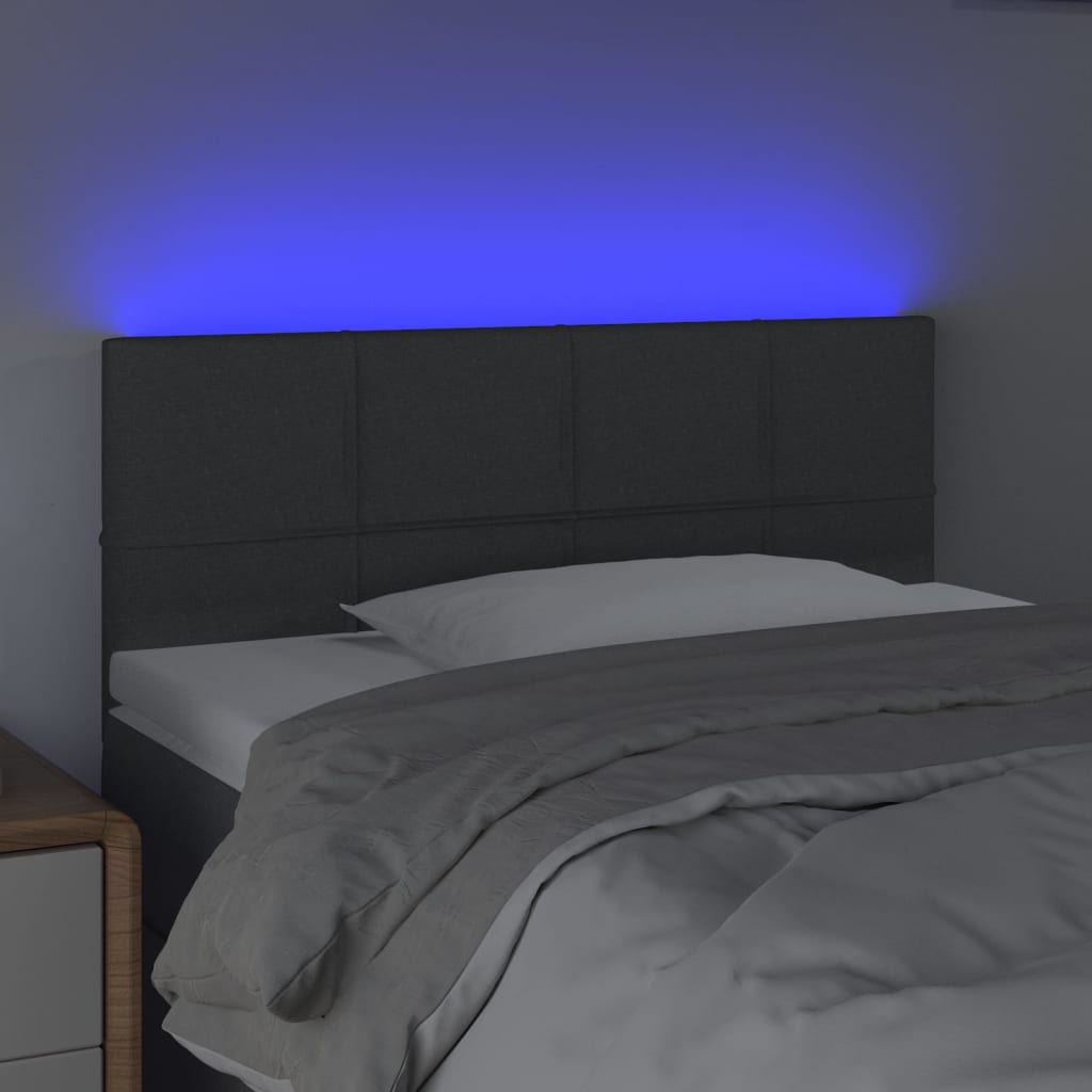 LED uzglavlje tamnosivo 90x5x78/88 cm od tkanine