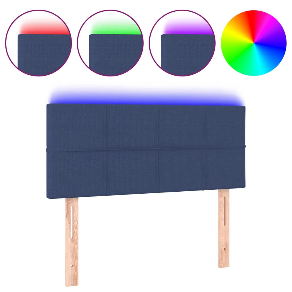 LED uzglavlje plavo 90x5x78/88 cm od tkanine