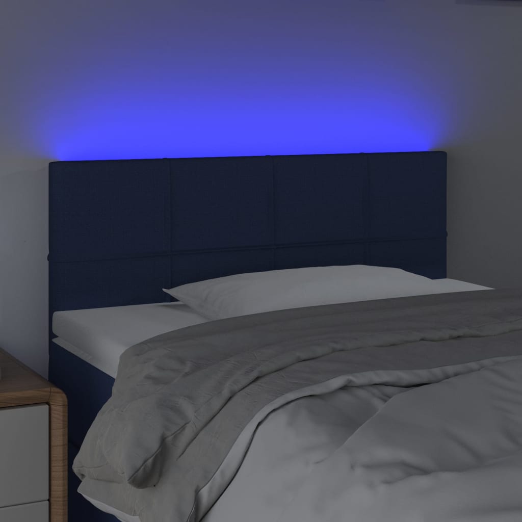 LED uzglavlje plavo 100x5x78/88 cm od tkanine