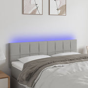LED uzglavlje svjetlosivo 144 x 5 x 78/88 cm od tkanine