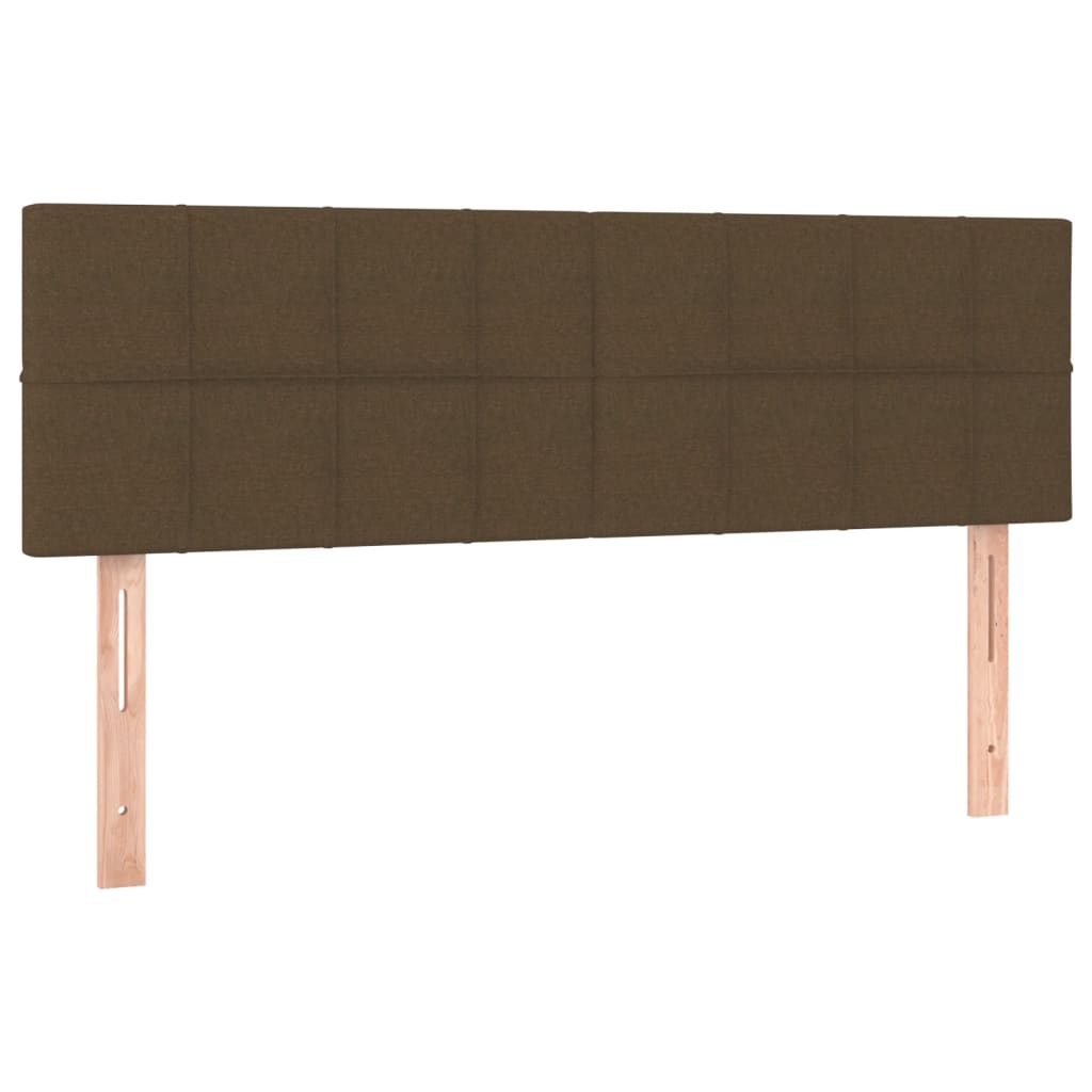 LED uzglavlje tamnosmeđe 144x5x78/88 cm od tkanine