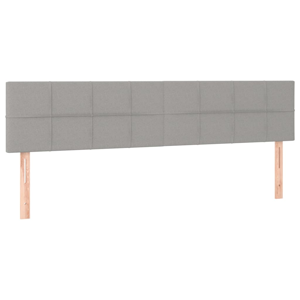 LED uzglavlje svjetlosivo 160x5x78/88 cm od tkanine
