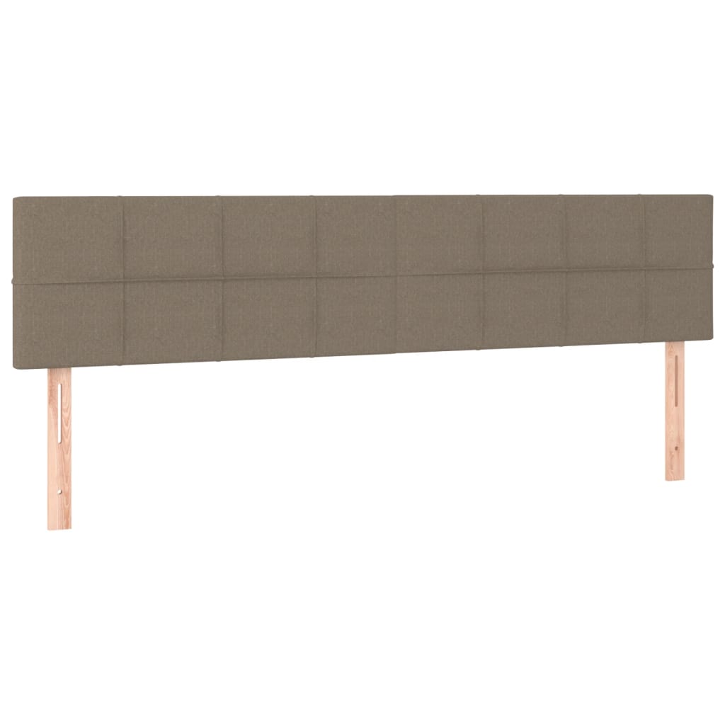 LED uzglavlje smeđesivo 160x5x78/88 cm od tkanine