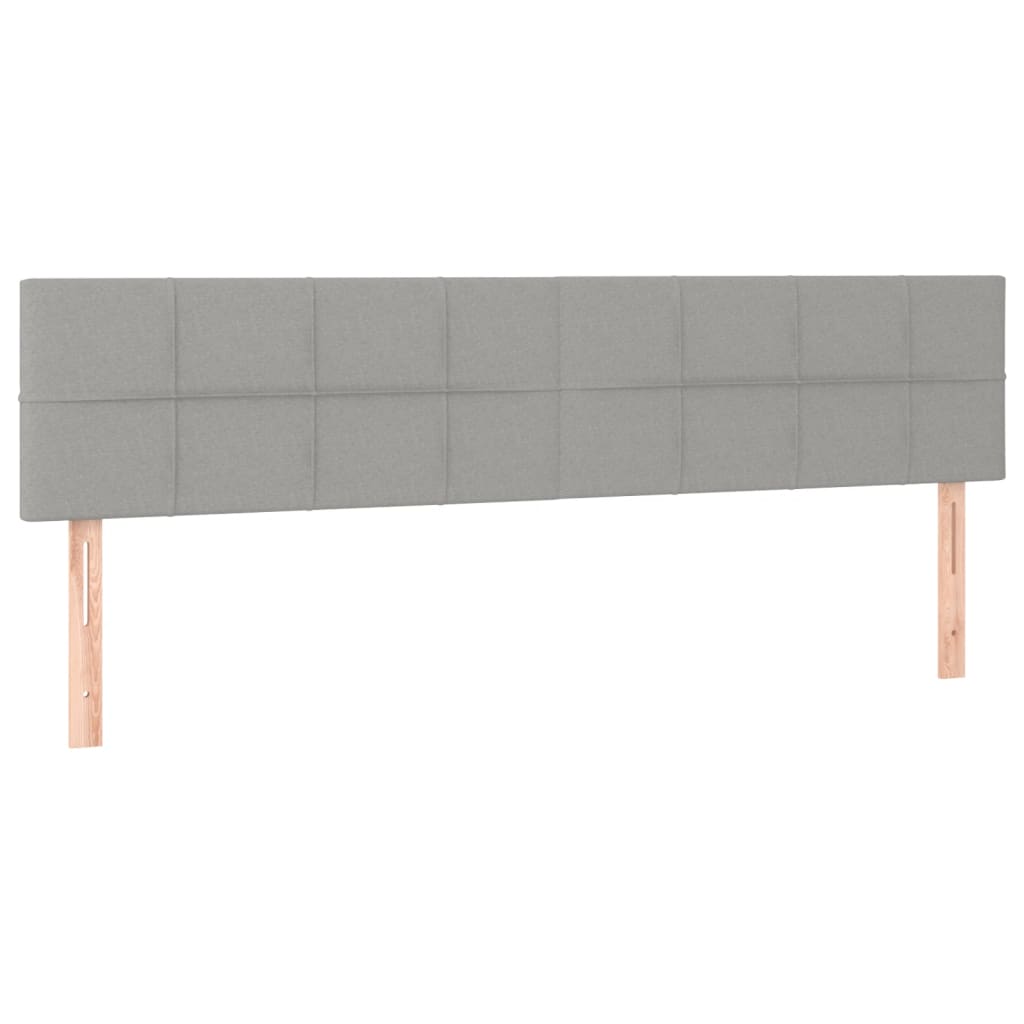 LED uzglavlje svjetlosivo 180x5x78/88 cm od tkanine